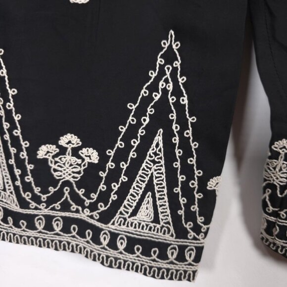 NWT Zara Embroidered High Waisted Silky Satin Wide Leg Pants 6895/272/800/ XS - Picture 13 of 16